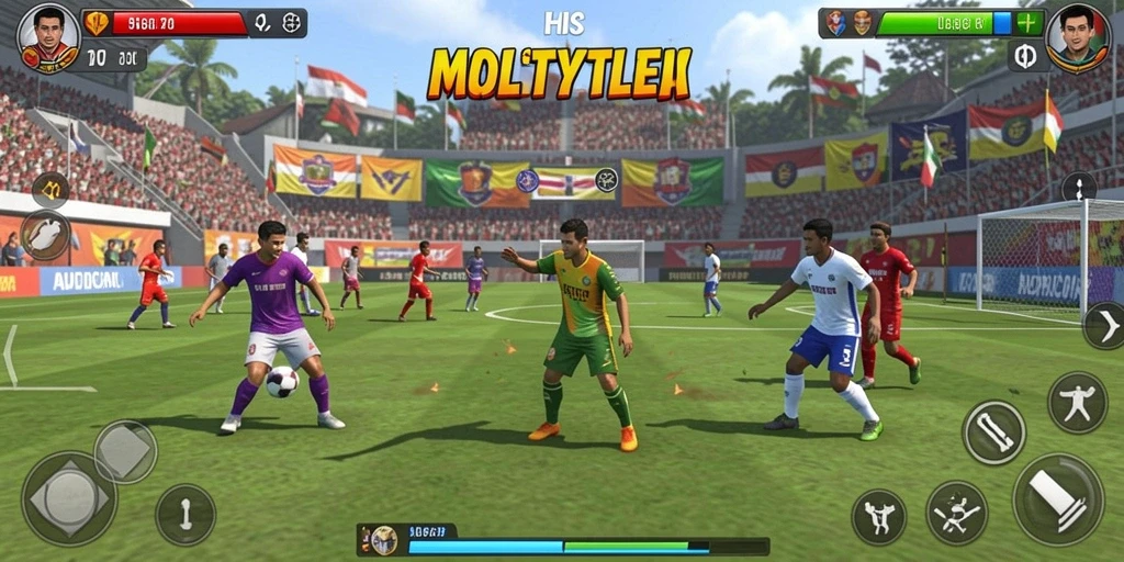 Tangkapan layar ketiga menampilkan pemandangan menakjubkan dari dunia fantasi.