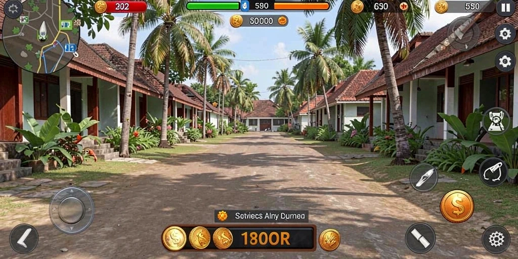 Level menantang yang menguji strategi pemain.