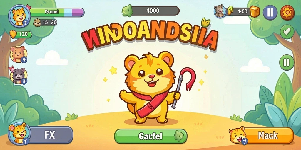 Screenshot dari level yang menantang dan mendebarkan.
