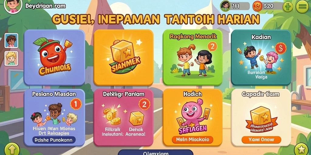 Karakter unik yang dapat dipilih sesuai selera.